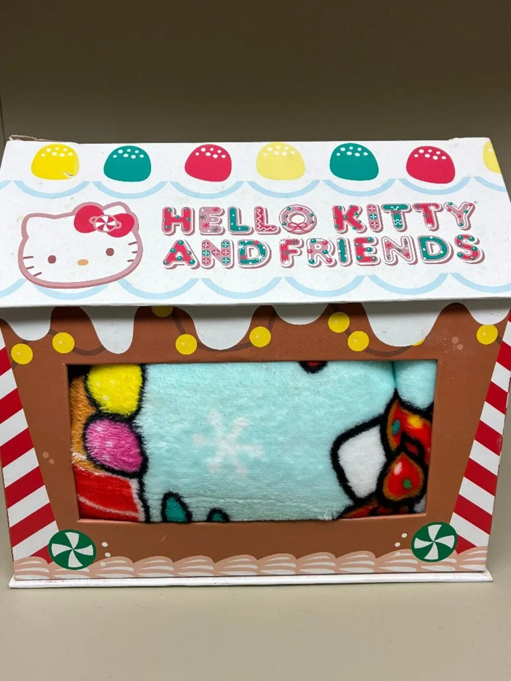 Hello Kitty And Friends Gingerbread House Plush Throw Blanket 46x60 New In Box